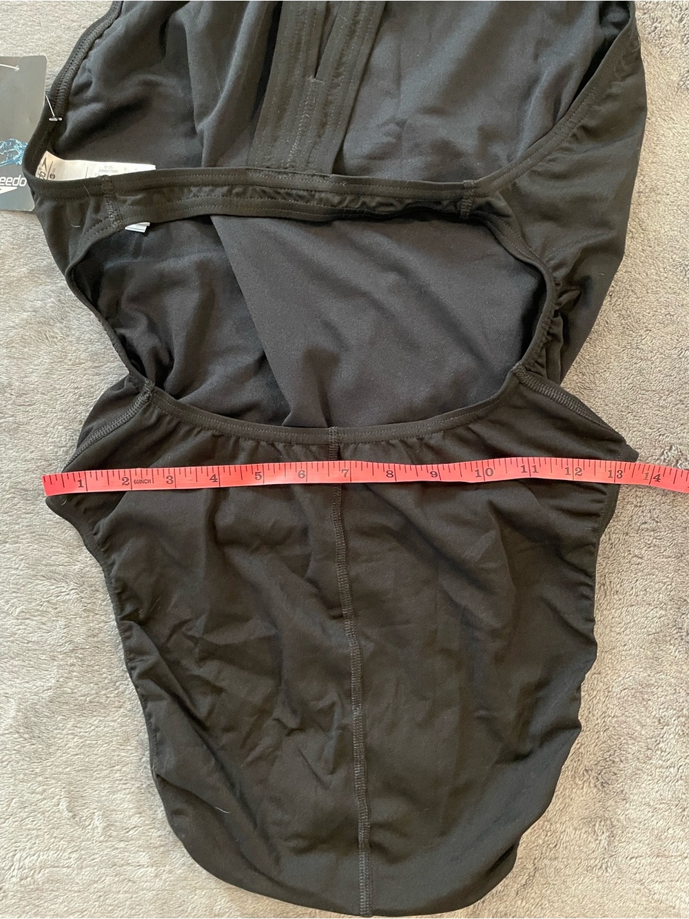Speedo Endurance+ One Piece Swimsuit Women’s US Size 16/42 Black Racerback - Picture 8 of 11